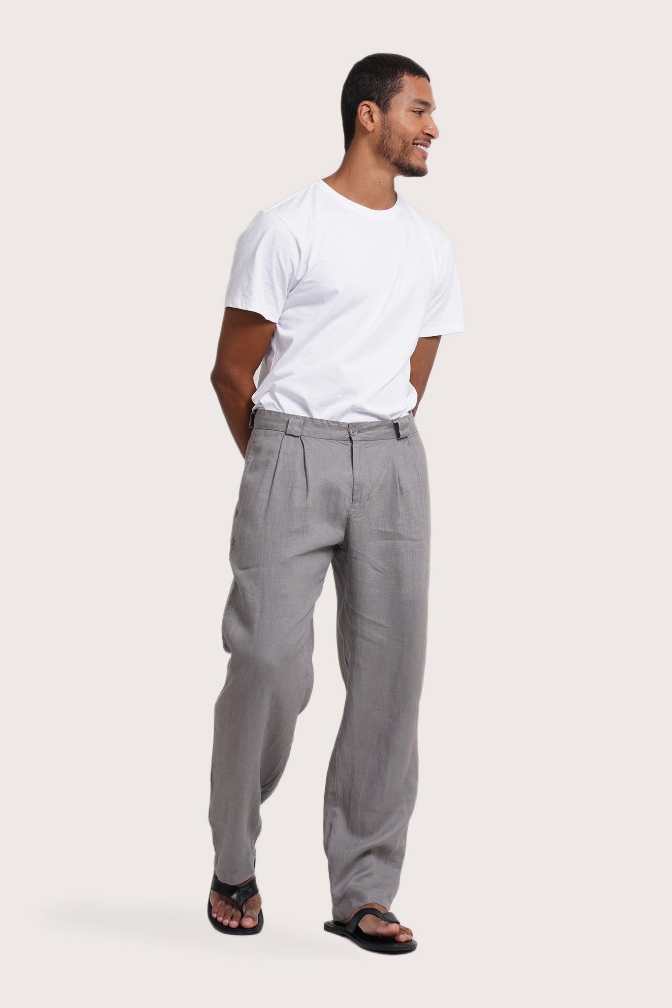 Java Linen Pants Grey