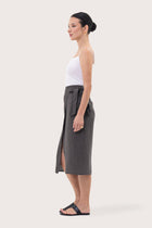 Kofiau Wrap Linen Skirt Grey