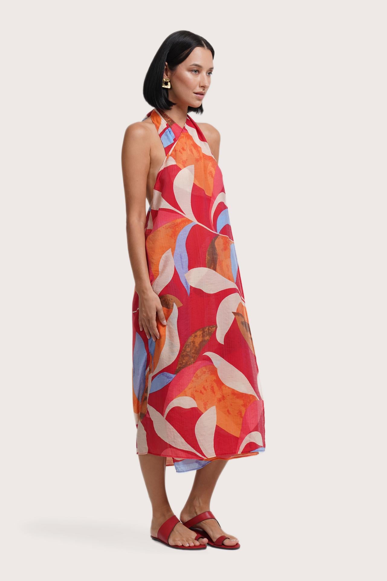 Laila Wrap Dress Magical Flora