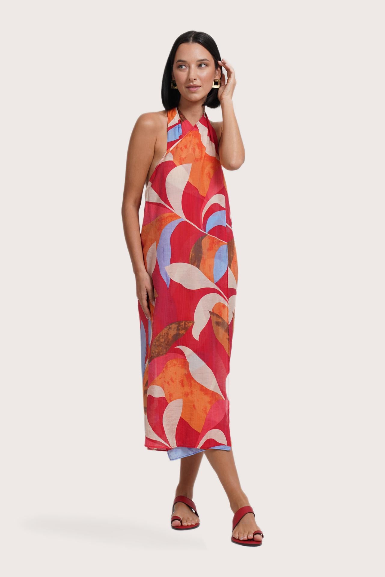 Laila Wrap Dress Magical Flora