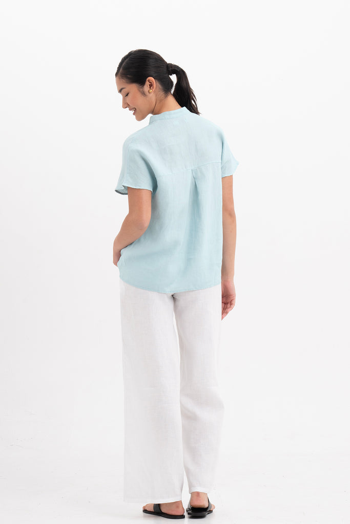 Laluna linen Shirt light green