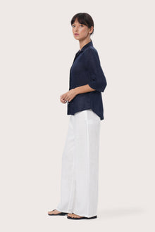 By The Sea Bali Laura Linen Shirt Navy