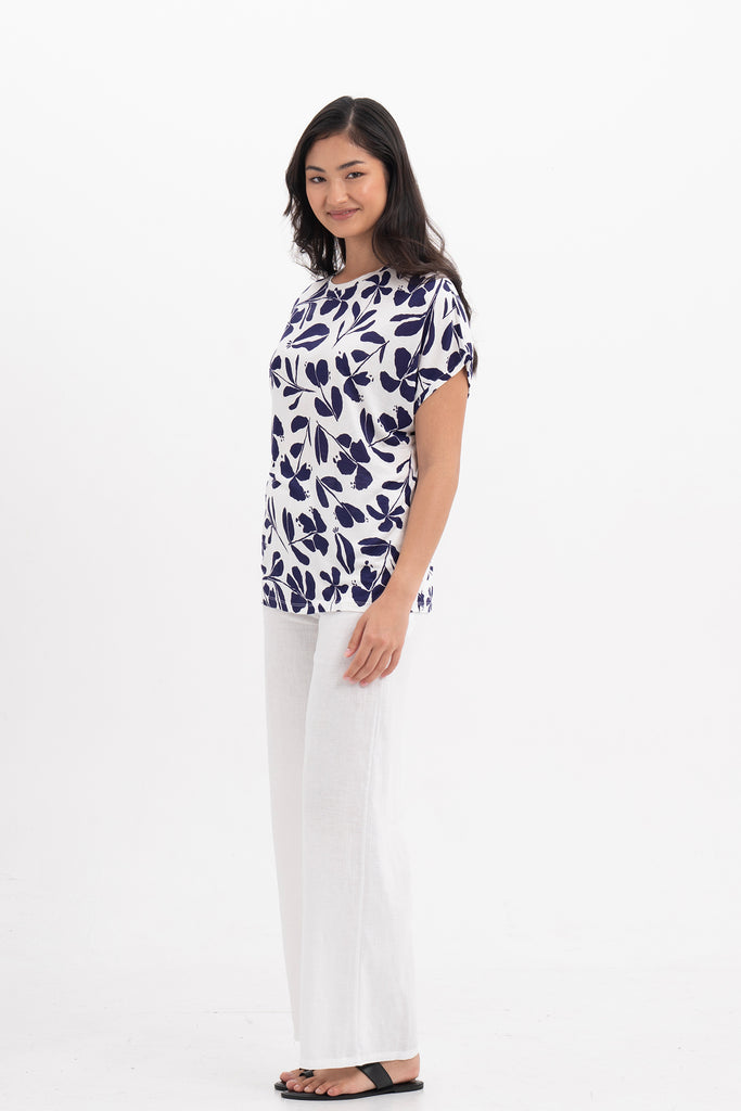 Lenore Printed Top Flower