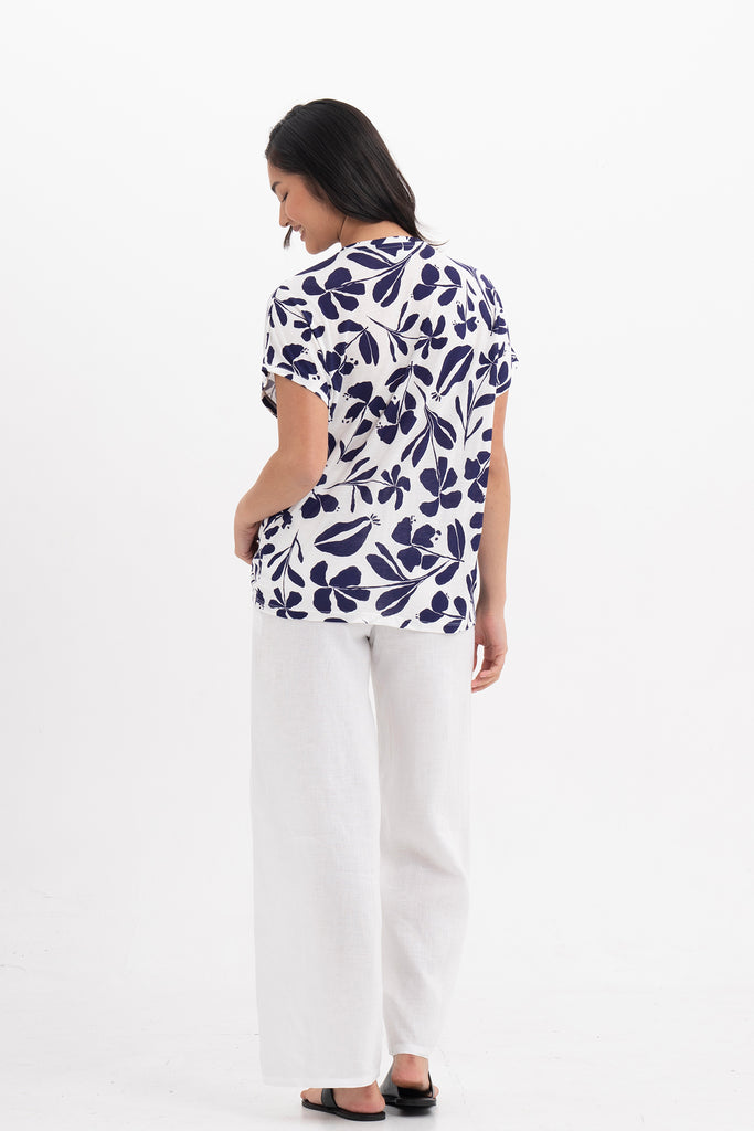 Lenore Printed Top Flower