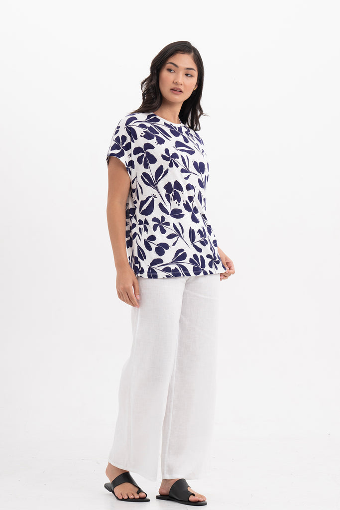 Lenore Printed Top Flower