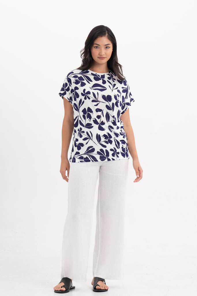 Lenore Printed Top Flower