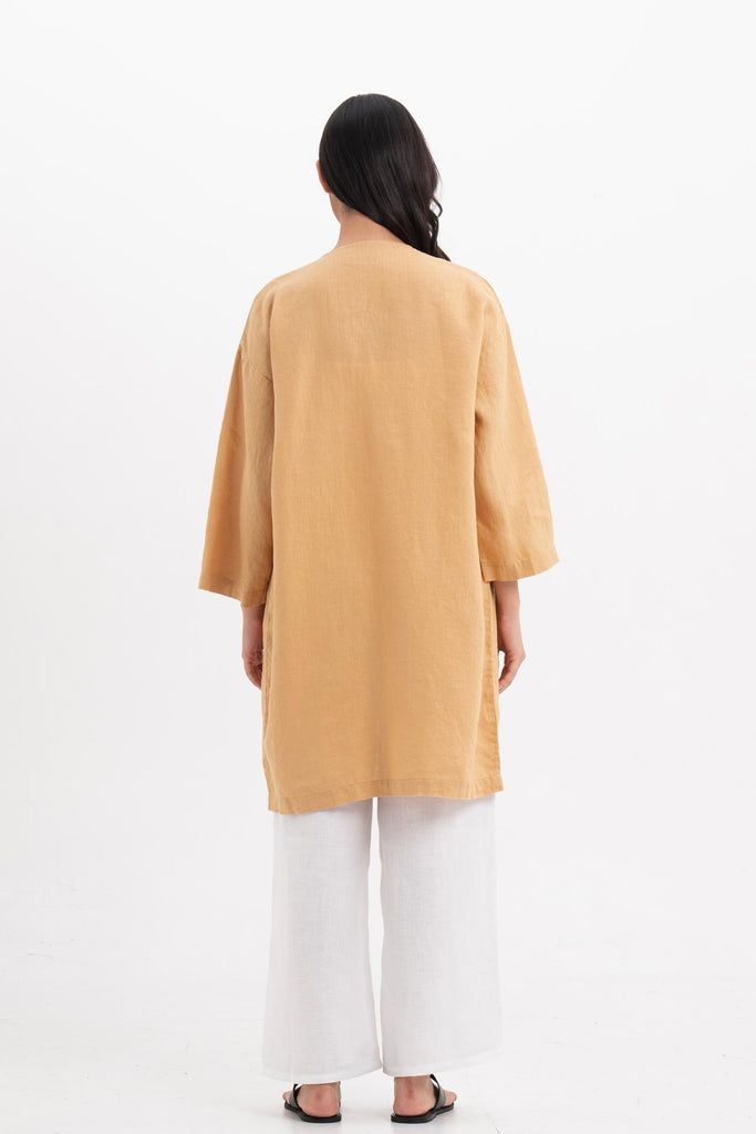 Linen Haori Outerwear Pale Apricot