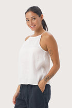 Linen Square Top White