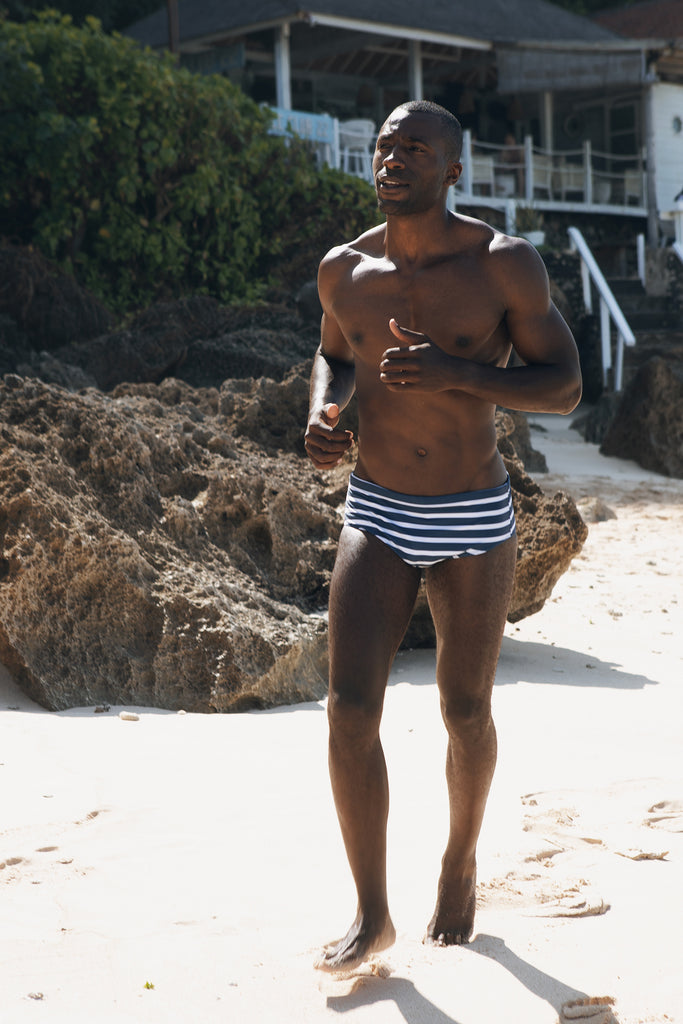 Luka Swim Brief Stripes Layns