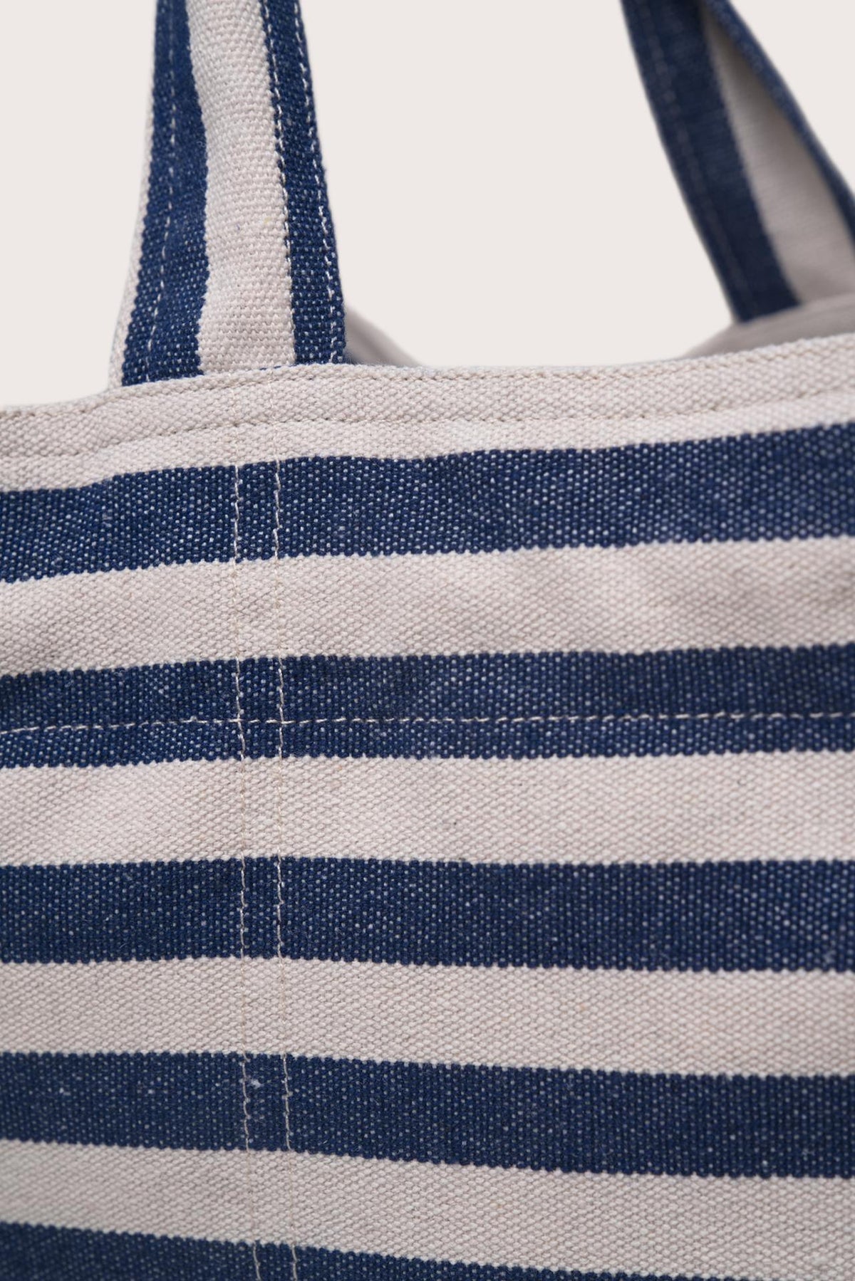 By The Sea Bali Marmara Stripe Tote Bag Stripes Navy Blue Natural