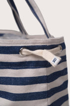 By The Sea Bali Marmara Stripe Tote Bag Stripes Navy Blue Natural