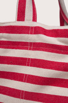 By The Sea Bali Marmara Stripe Tote Bag Stripes Red Natural