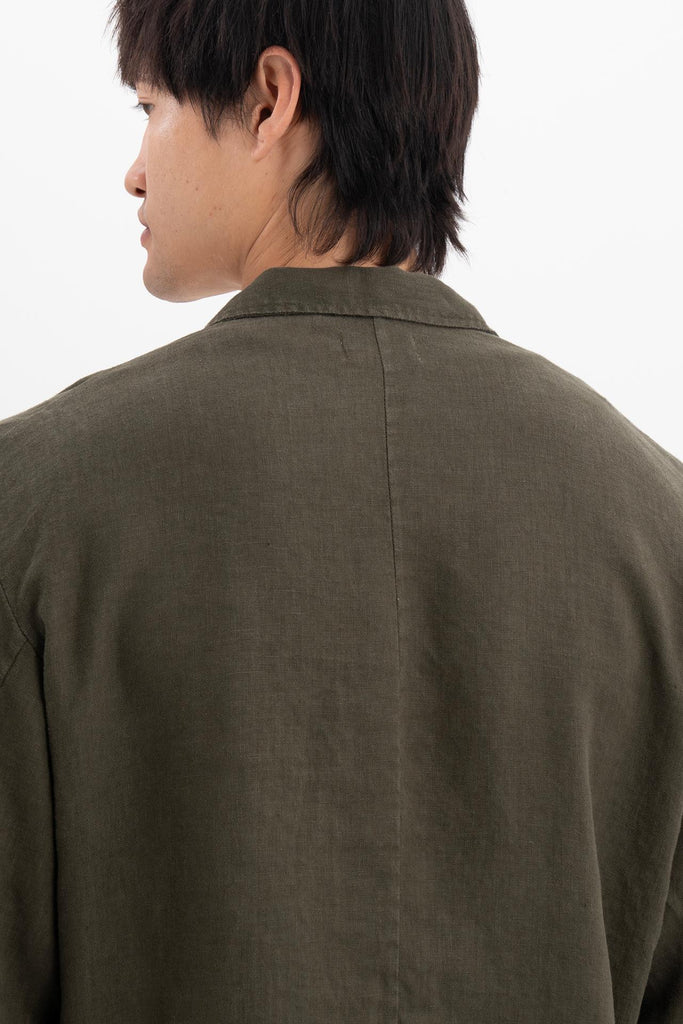 Masa Linen Jacket Dark Green