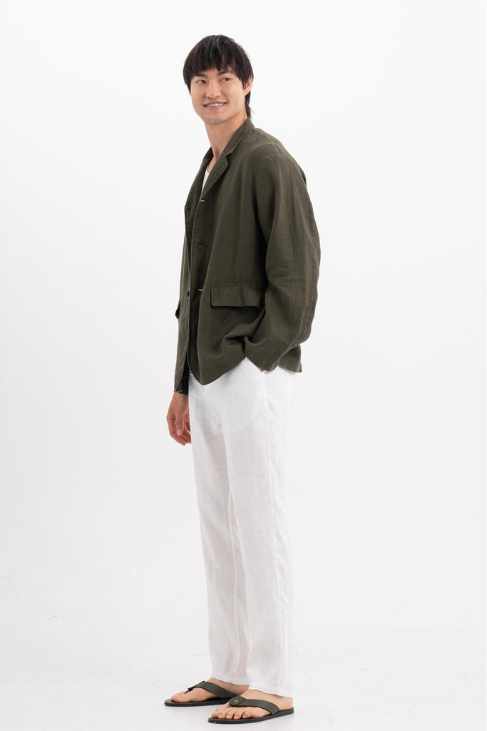 Masa Linen Jacket Dark Green