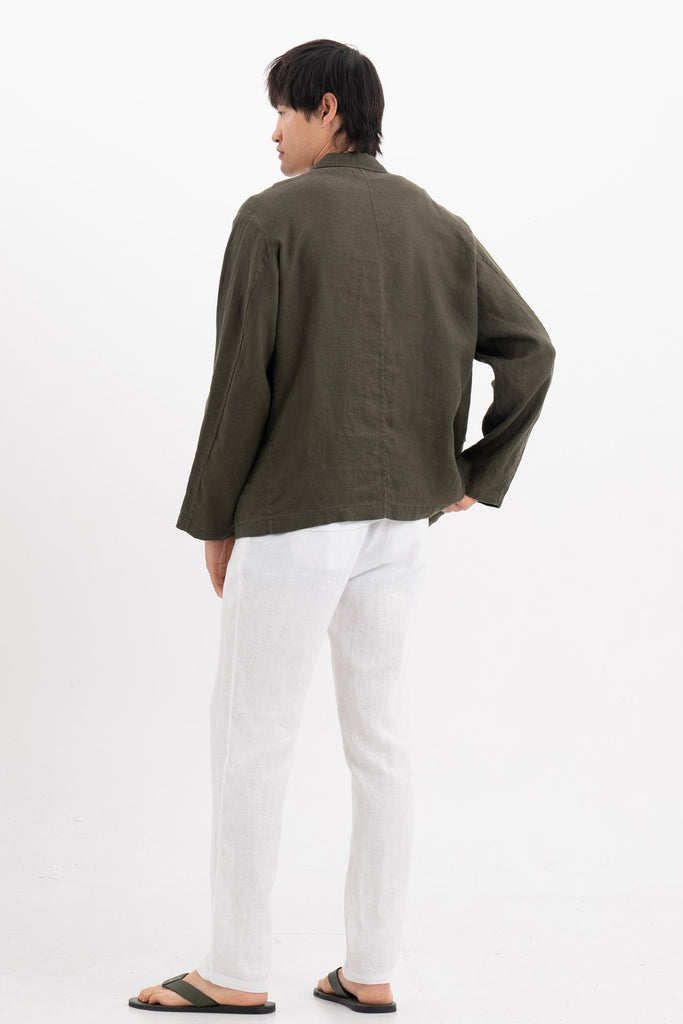 Masa Linen Jacket Dark Green