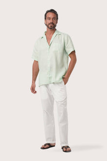Maui Linen Shirt Pistachio