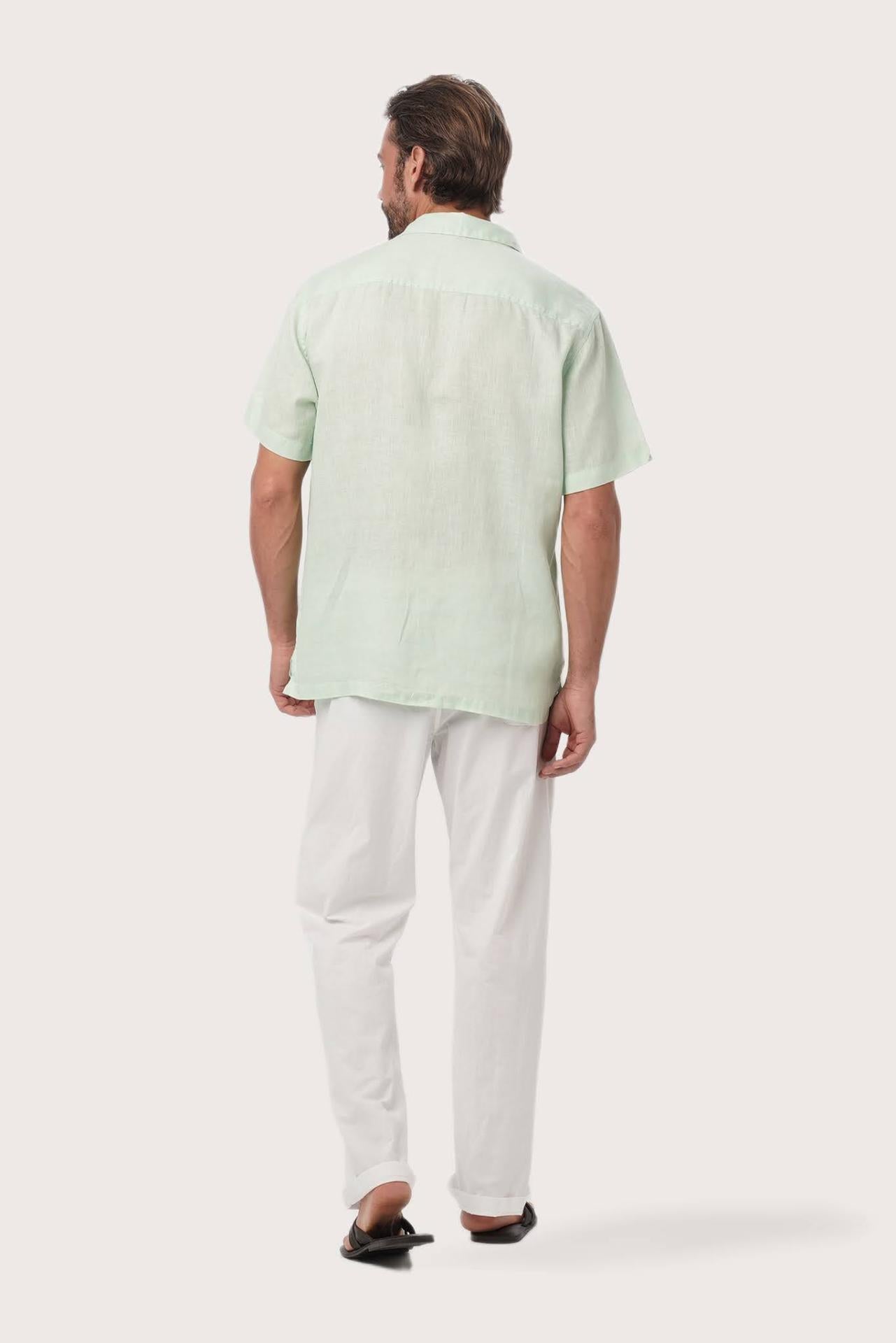 Maui Linen Shirt Pistachio