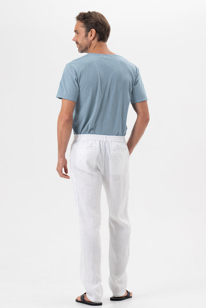 Maury Linen Long Pants White