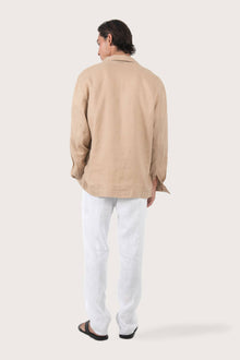 Maverick Linen Jacket Creme