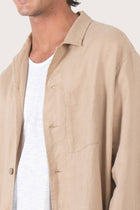 Maverick Linen Jacket Creme