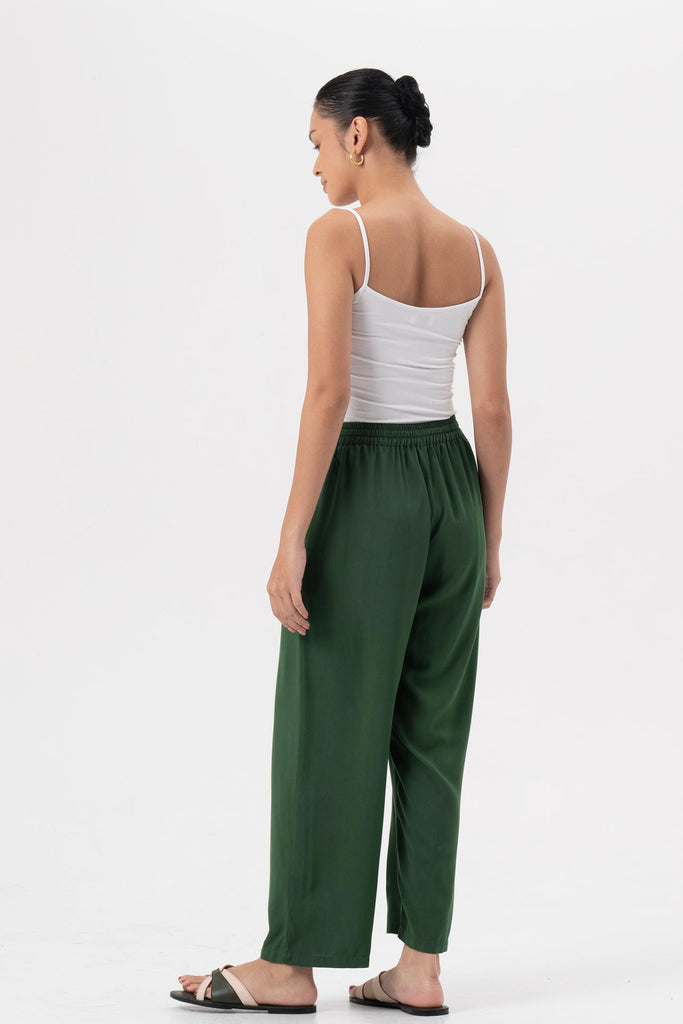 Maya Drawstring Pants Forest Green