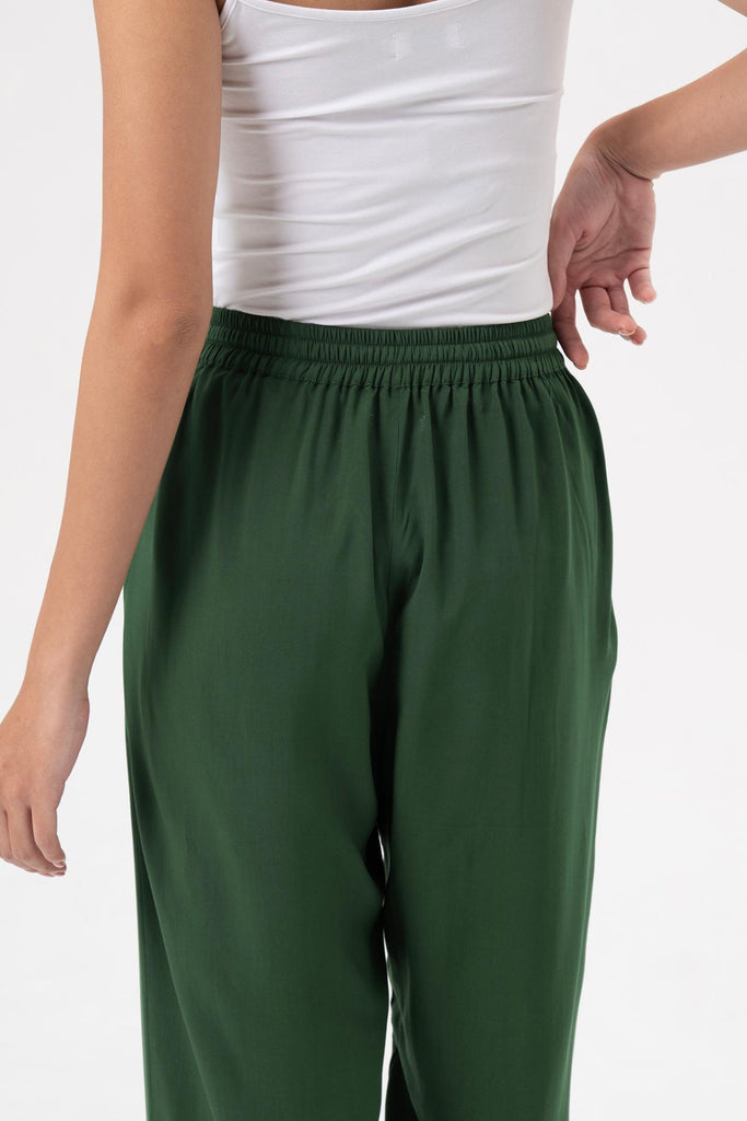 Maya Drawstring Pants Forest Green