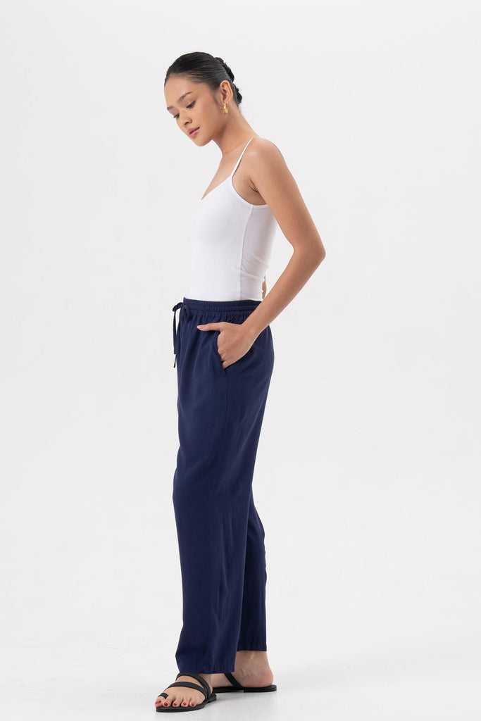 Maya Drawstring Pants Navy