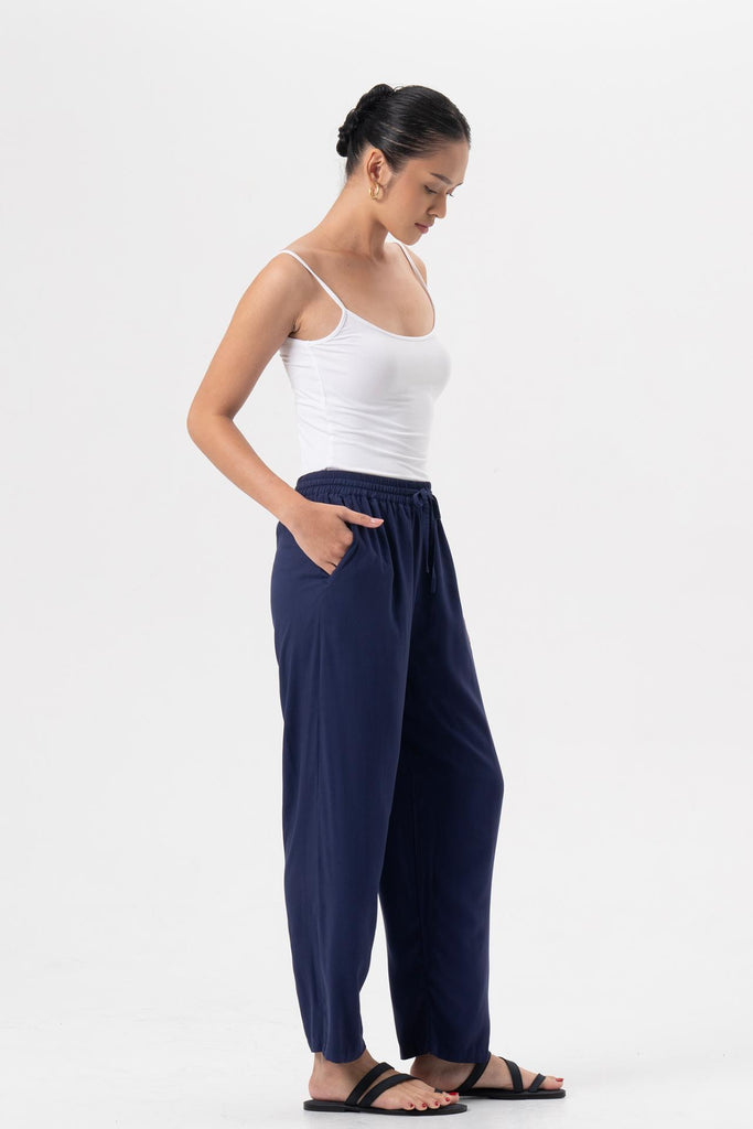 Maya Drawstring Pants Navy