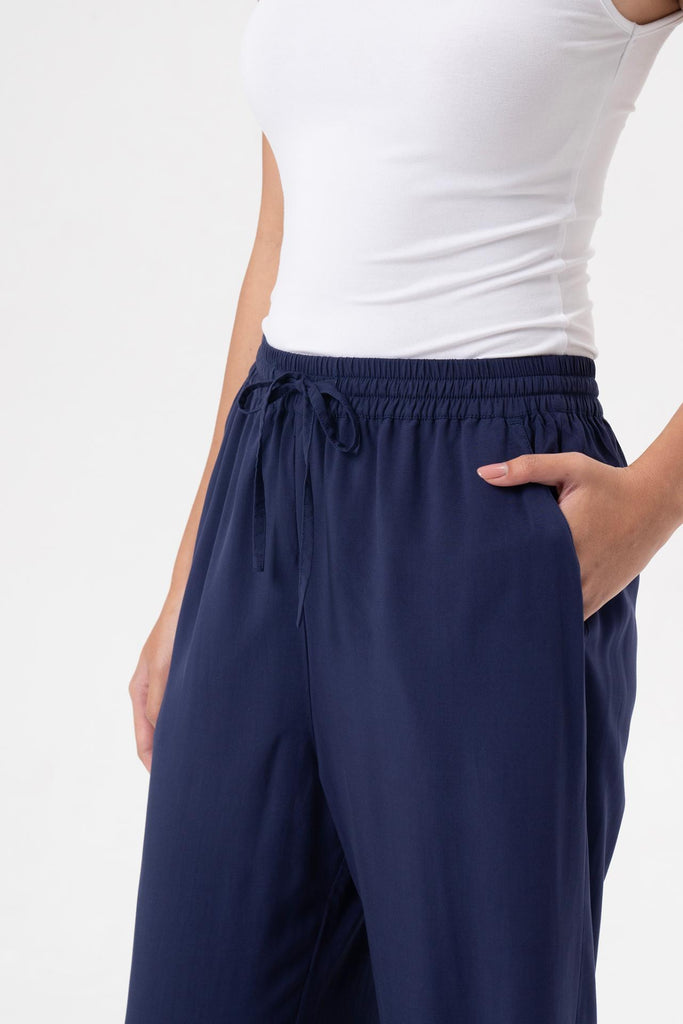 Maya Drawstring Pants Navy