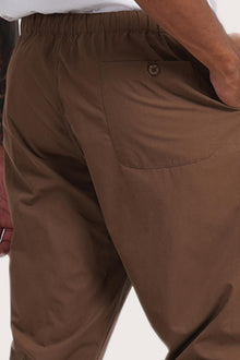 Men's Cotton Relax Drawstring Pants Brown