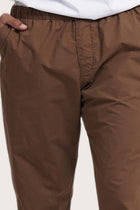 Men's Cotton Relax Drawstring Pants Brown