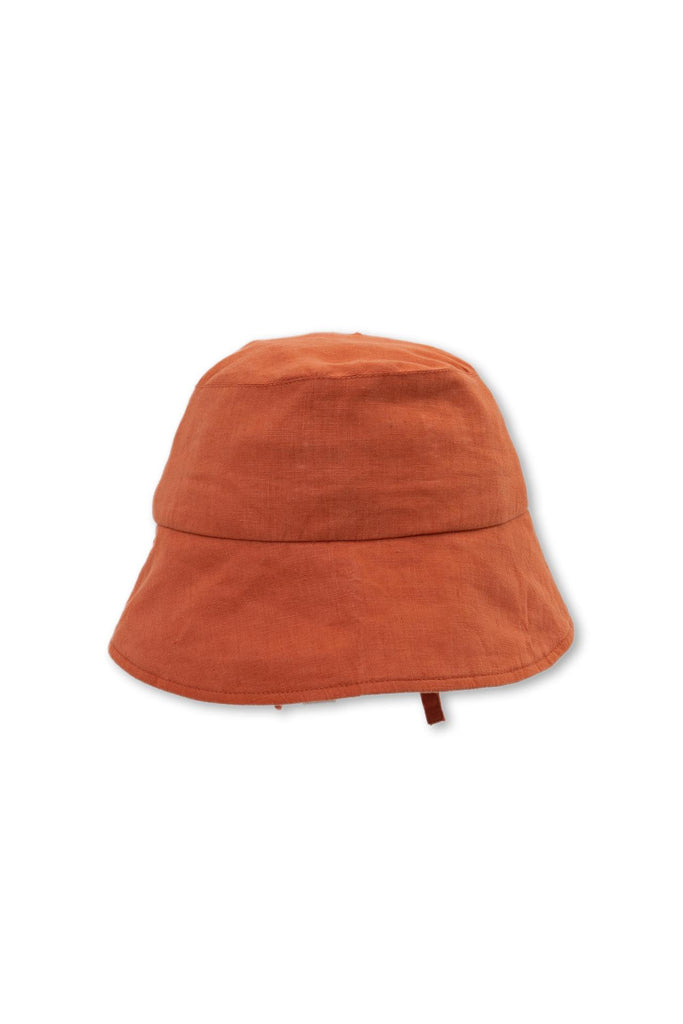 Miki Linen Half Brim Hat Orange