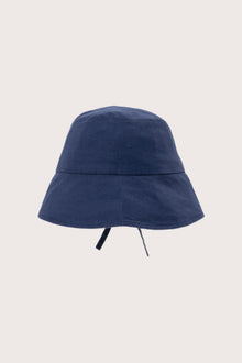 Miki Linen Half Brim Hat Navy