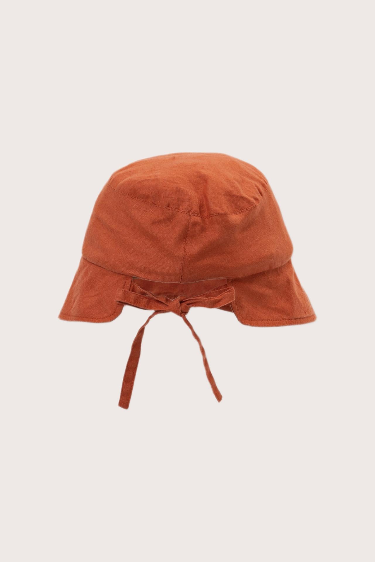 Miki Linen Half Brim Hat Orange