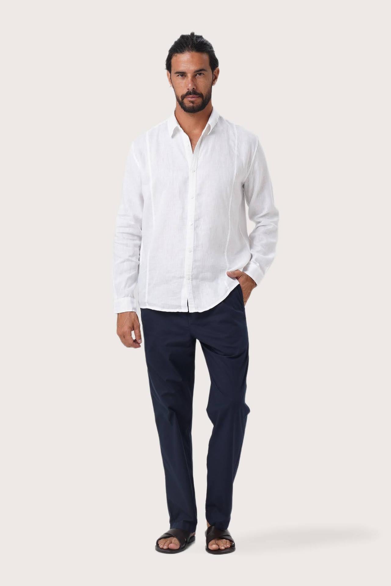Moreno Linen Shirt White