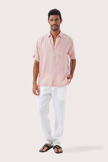 Mori Linen Shirt Flamingo