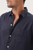 Mori Linen Shirt Navy