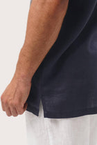 Mori Linen Shirt Navy