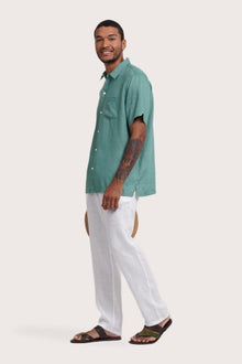 Mori Short Sleeve Linen Shirt Sage