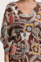Nami Kaftan Batik Flower Brown
