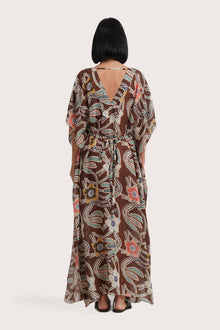 Nami Kaftan Batik Flower Brown
