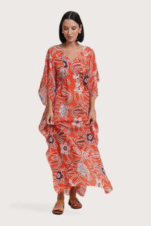 Nami Kaftan Batik Flower Red