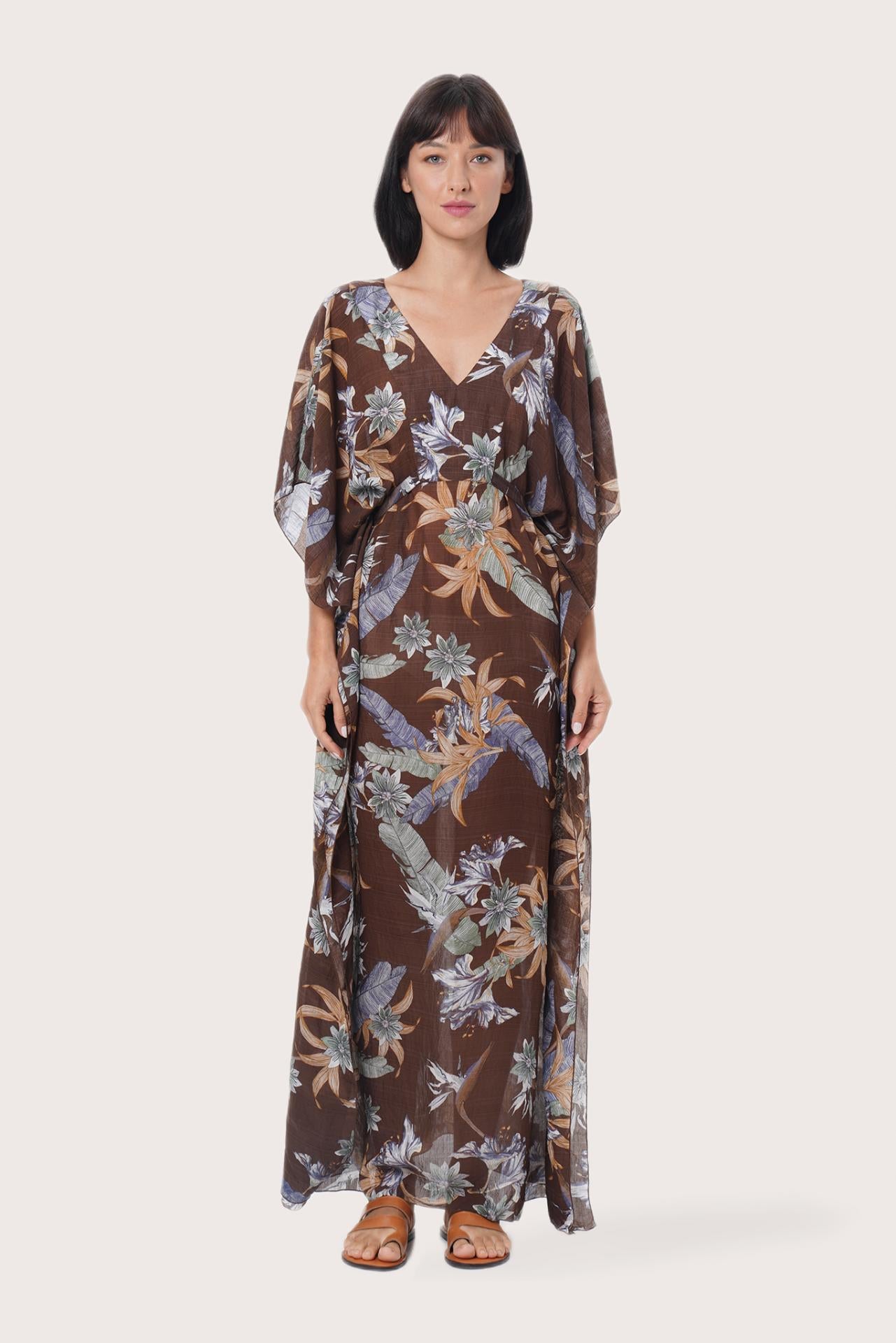 By The Sea Bali Nami Kaftan Foxglove Choco