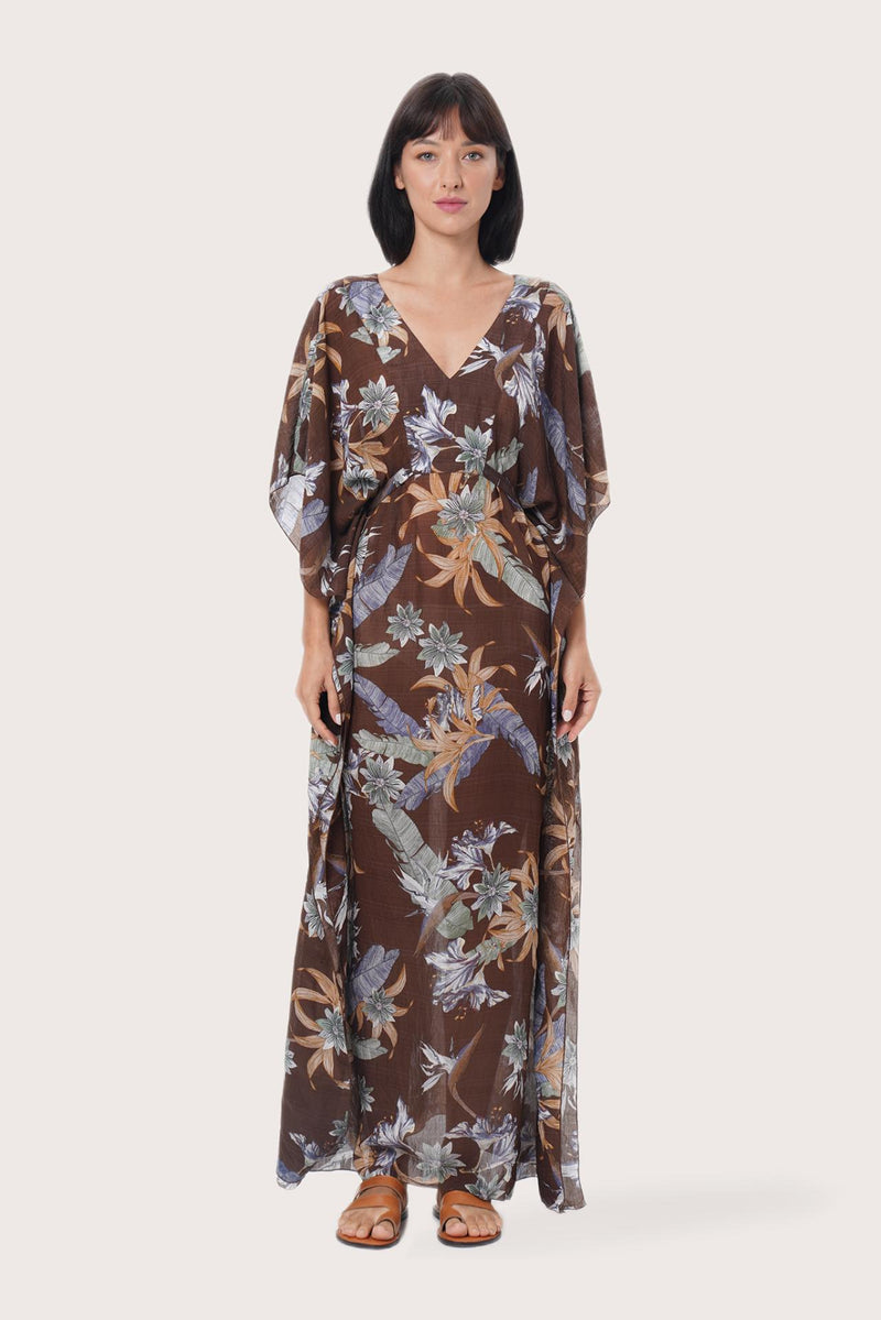 By The Sea Bali Nami Kaftan Foxglove Choco