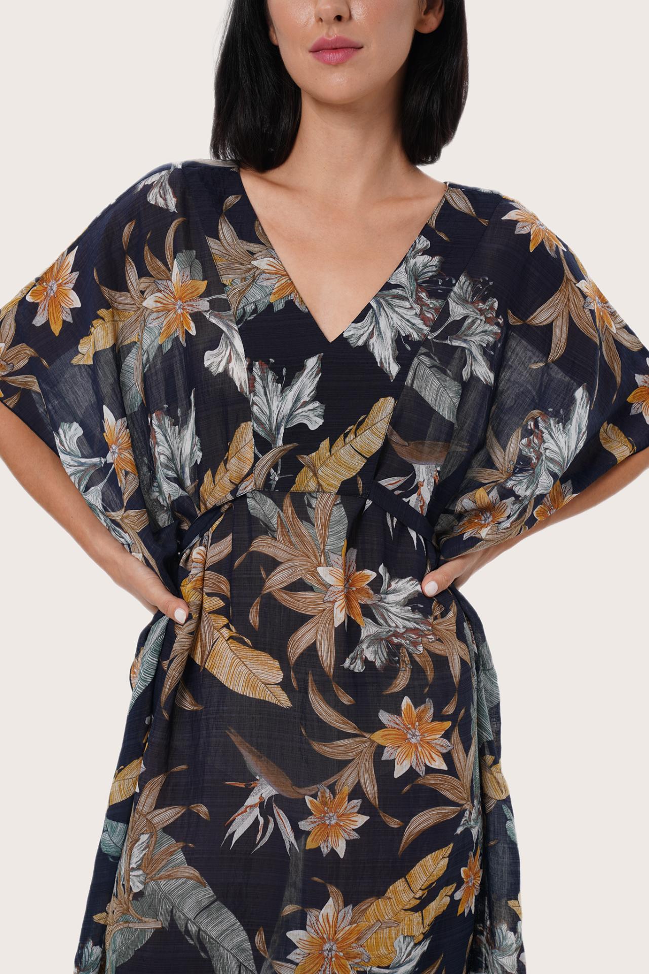 By The Sea Bali Nami Kaftan Foxglove Navy