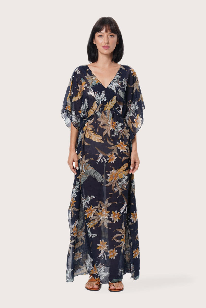 By The Sea Bali Nami Kaftan Foxglove Navy