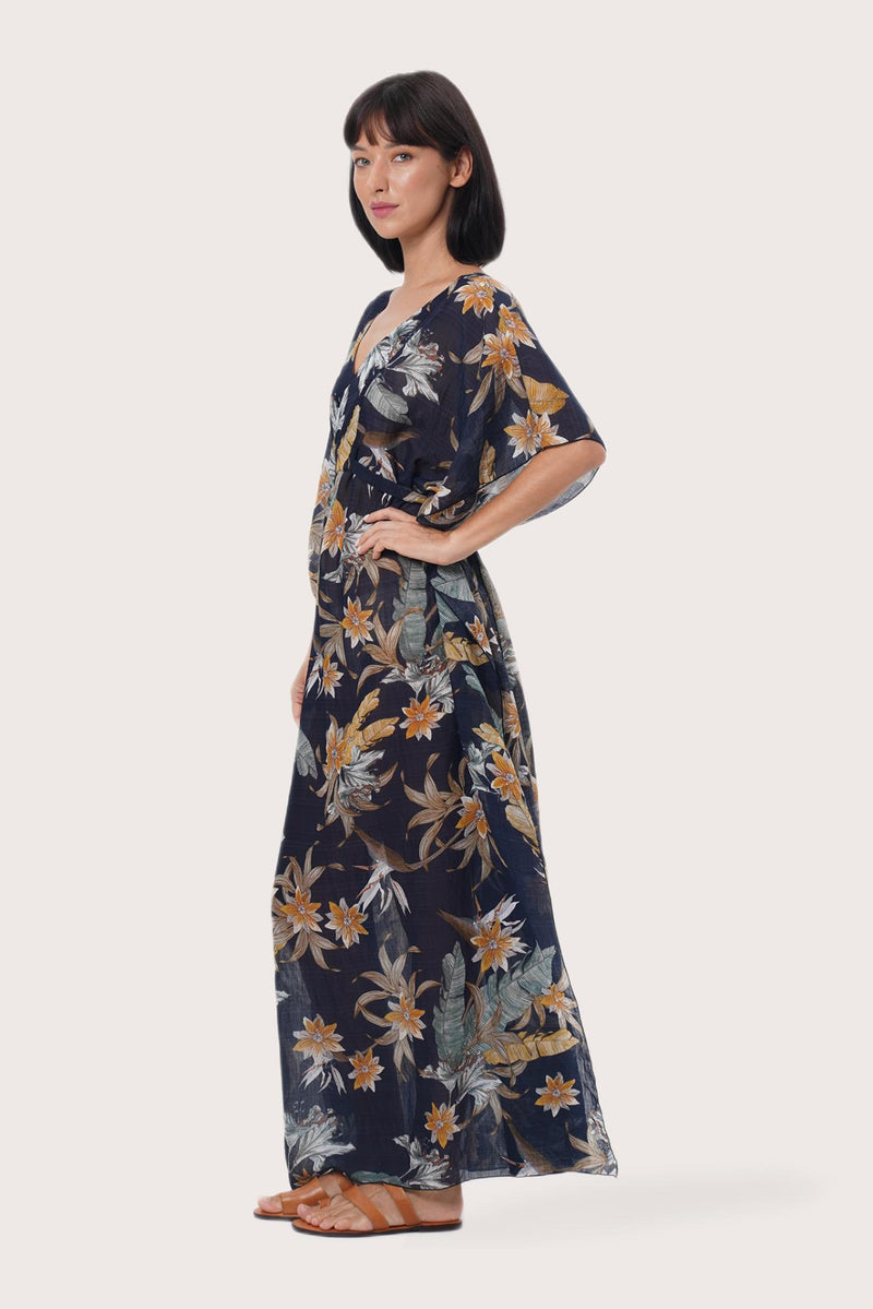 By The Sea Bali Nami Kaftan Foxglove Navy