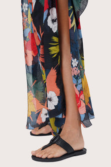 By The Sea Bali Nami Kaftan Hibiscus Black