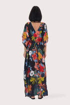 By The Sea Bali Nami Kaftan Hibiscus Black