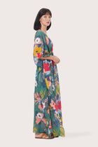 By The Sea Bali Nami Kaftan Hibiscus Green
